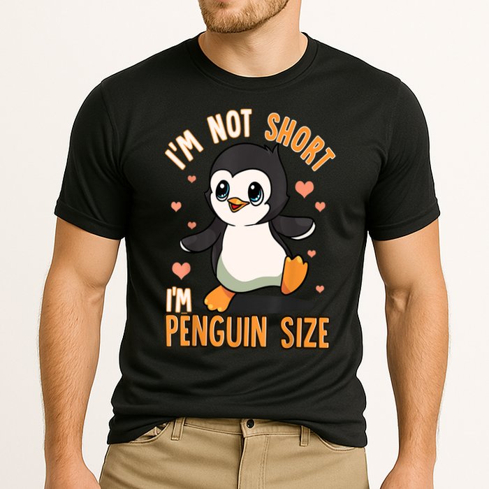 Funny Penguin Lovers Quote: I'm Not Short, I'm Penguin Size Cooling Performance Crew T-Shirt
