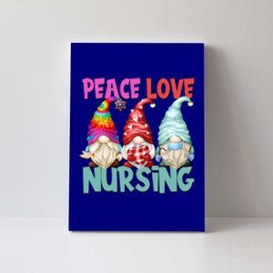 Funny Peace Love Nursing Gnome Cute New Nurse Mom Gift Canvas