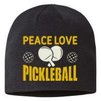 Funny Peace LovePickleball Gift Pickleball Paddles Sustainable Beanie