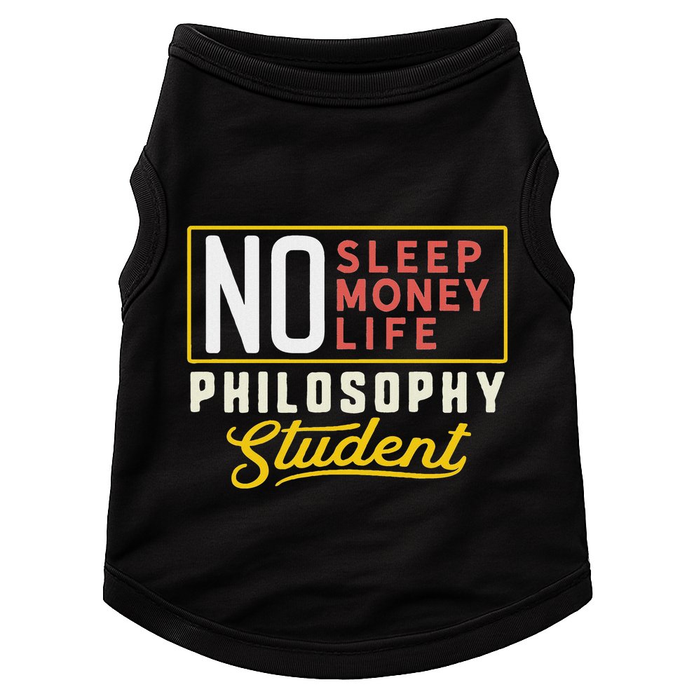 Funny Philosophy Major Studen Graduation Gift College Doggie Tank