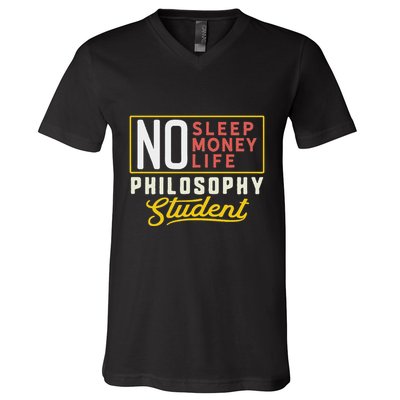 Funny Philosophy Major Studen Graduation Gift College V-Neck T-Shirt