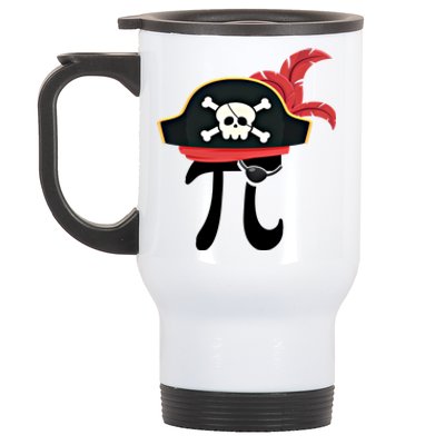 Funny Pirate Math Teacher Geek Pirate Lover Happy Pi Day Gift Stainless Steel Travel Mug