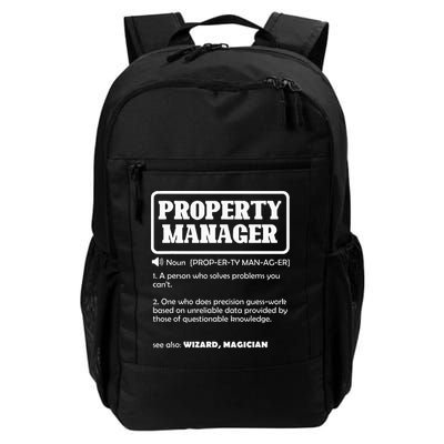 Funny Property Manager Definition Real Estate Management Backpack