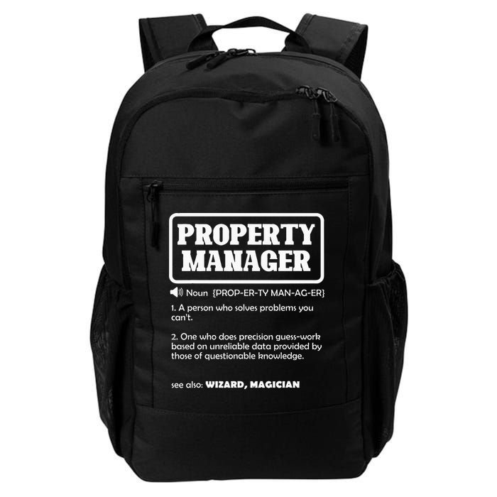 Funny Property Manager Definition Real Estate Management Backpack