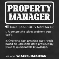 Funny Property Manager Definition Real Estate Management Adult Drive Performance Visor