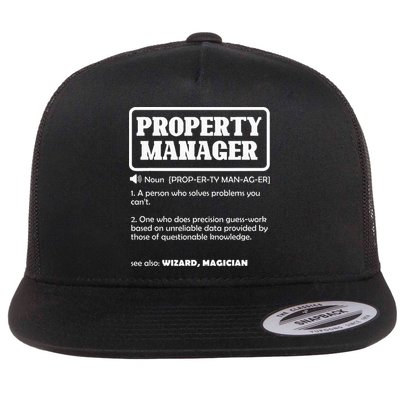 Funny Property Manager Definition Real Estate Management Flatbill Hat