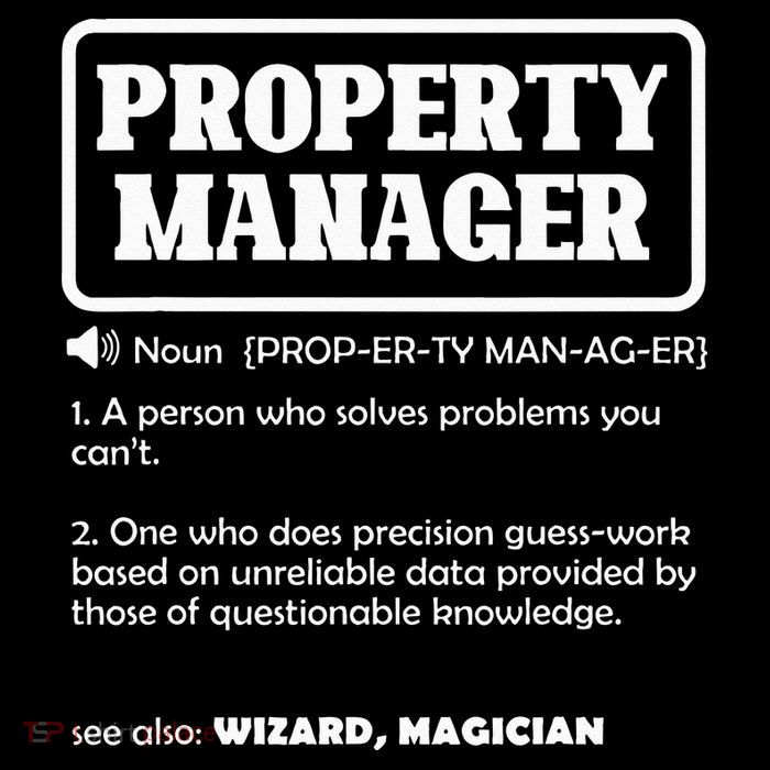 Funny Property Manager Definition Real Estate Management Premium T-Shirt