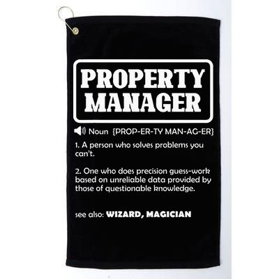 Funny Property Manager Definition Real Estate Management Golf Towel