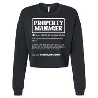 Funny Property Manager Definition Real Estate Management Cropped Pullover Crew