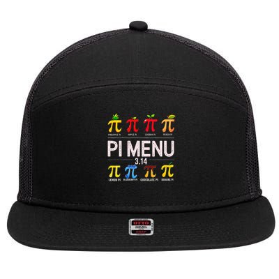 Funny Pi Menu Pi Day 3 7 Panel Mesh Trucker Snapback Hat