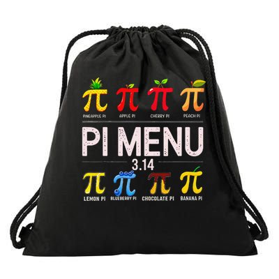 Funny Pi Menu Pi Day 3 Drawstring Bag