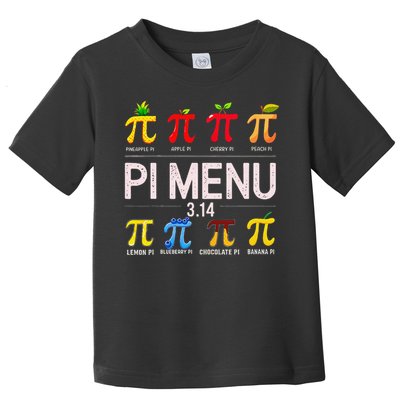 Funny Pi Menu Pi Day 3 Toddler T-Shirt
