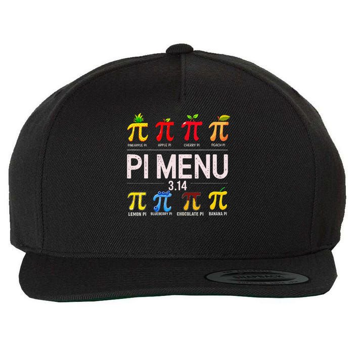 Funny Pi Menu Pi Day 3 Wool Snapback Cap