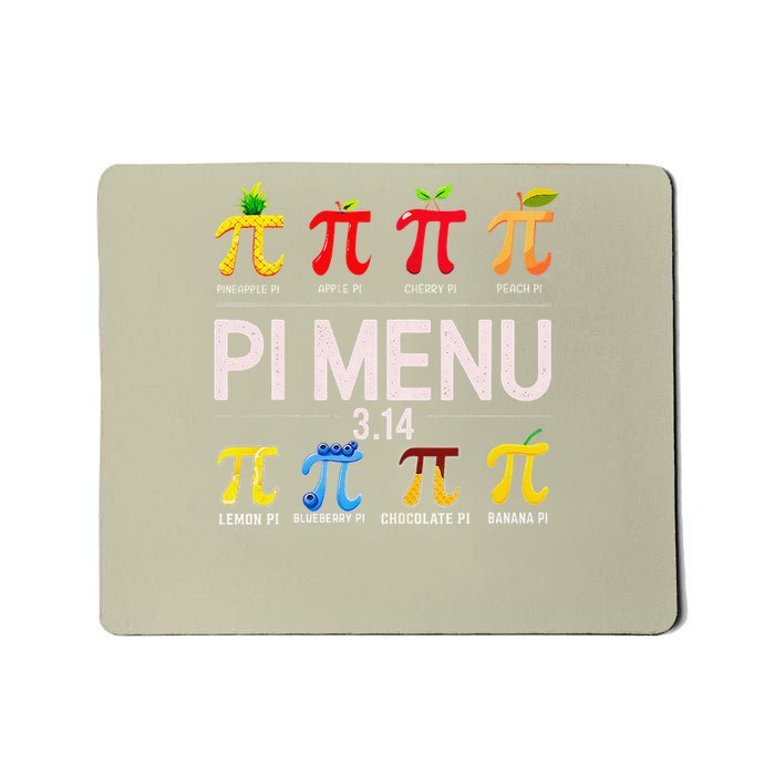 Funny Pi Menu Pi Day 3 Mousepad