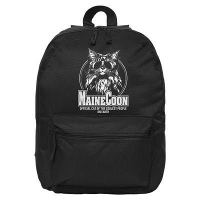 Funny Proud Maine Coon Cool Cat Gift 16 in Basic Backpack