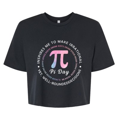 Funny Pi Math Science Teacher 3.14 Funny Pi Day Lovers Bella+Canvas Jersey Crop Tee