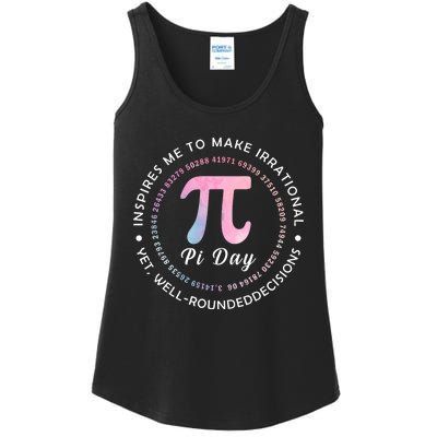 Funny Pi Math Science Teacher 3.14 Funny Pi Day Lovers Ladies Essential Tank