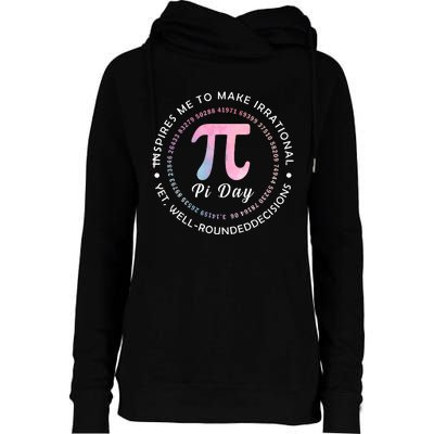 Funny Pi Math Science Teacher 3.14 Funny Pi Day Lovers Womens Funnel Neck Pullover Hood