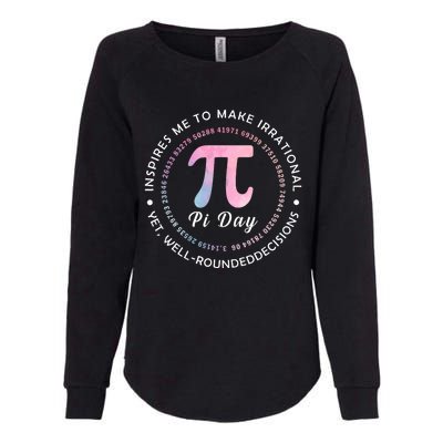 Funny Pi Math Science Teacher 3.14 Funny Pi Day Lovers Womens California Wash Sweatshirt