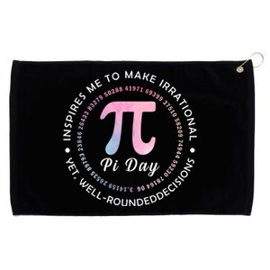 Funny Pi Math Science Teacher 3.14 Funny Pi Day Lovers Grommeted Golf Towel