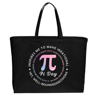 Funny Pi Math Science Teacher 3.14 Funny Pi Day Lovers Cotton Canvas Jumbo Tote