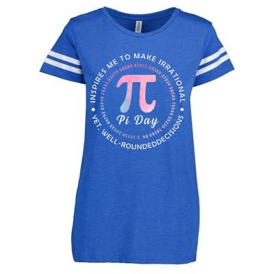 Funny Pi Math Science Teacher 3.14 Funny Pi Day Lovers Enza Ladies Jersey Football T-Shirt