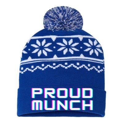 Funny Proud Munch Gift USA-Made Snowflake Beanie