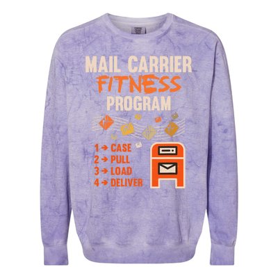 Funny Postman Mail Carrier Rural Carrier Letter Gift Colorblast Crewneck Sweatshirt