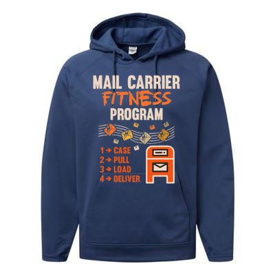 Funny Postman Mail Carrier Rural Carrier Letter Gift Performance Fleece Hoodie