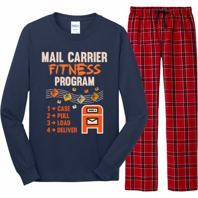 Funny Postman Mail Carrier Rural Carrier Letter Gift Long Sleeve Pajama Set