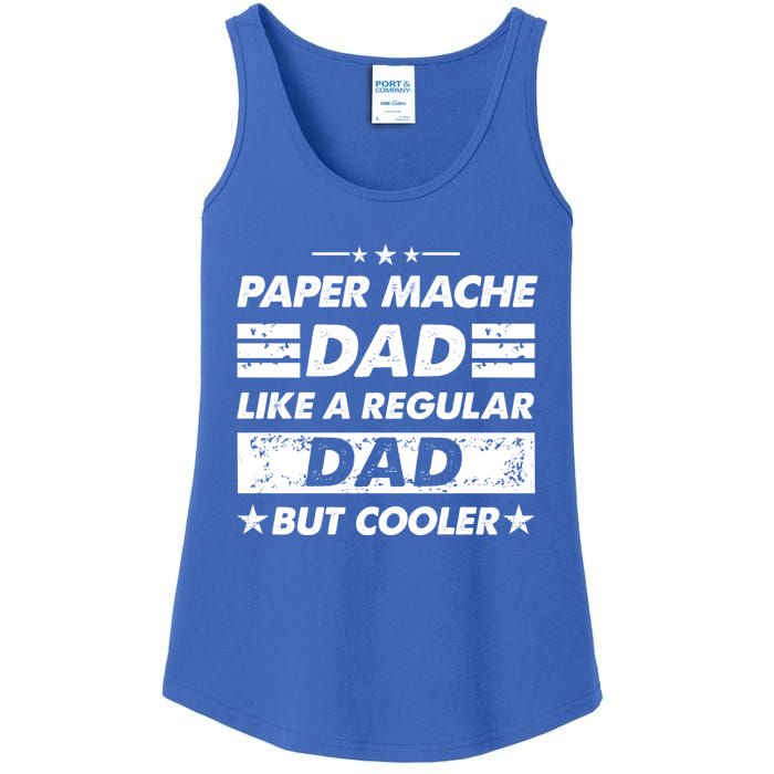 Funny Paper Mache Dad Like A Regular Dad But Cooler Gift Ladies Essential Tank