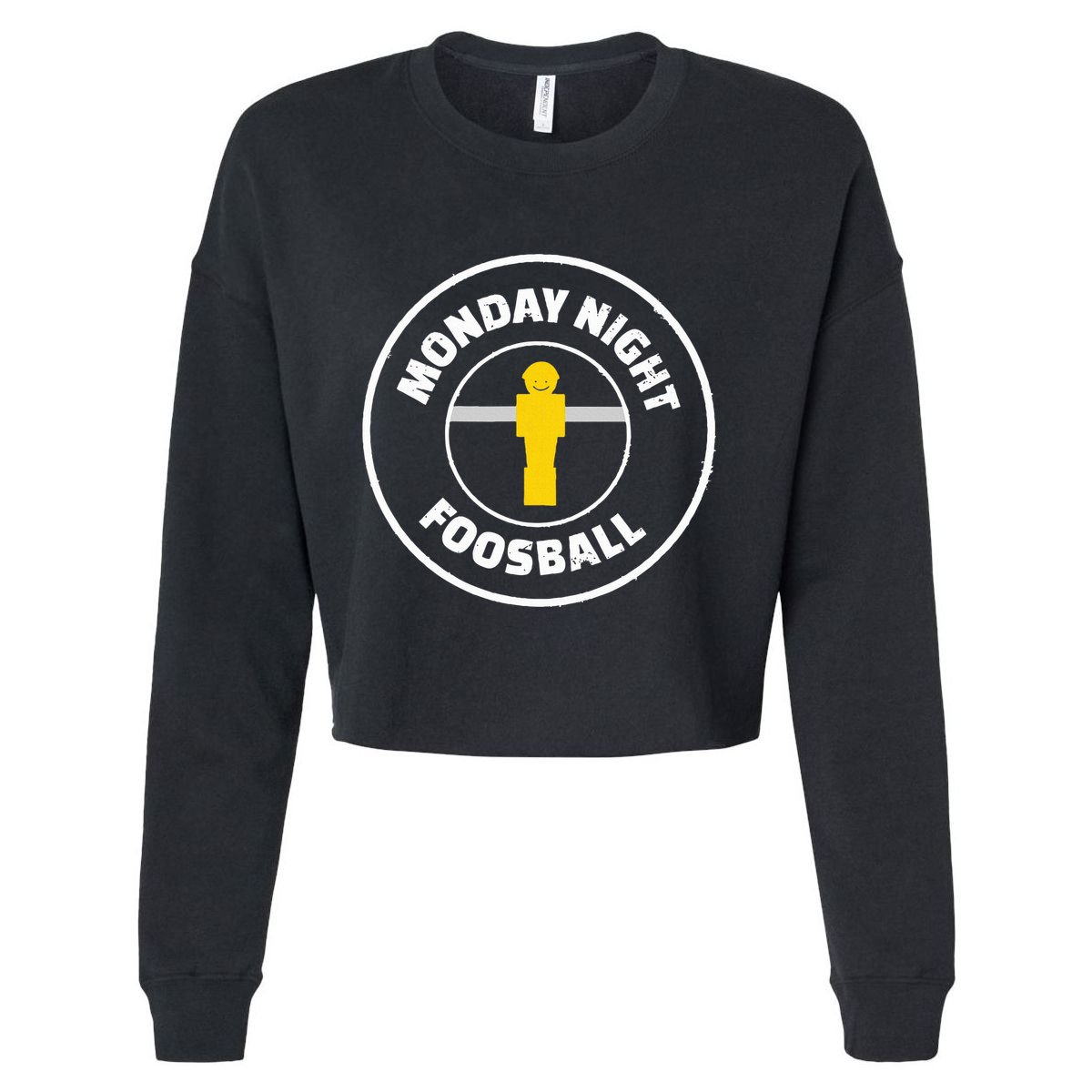 Football Parody Monday Night Foosball Cropped Pullover Crew