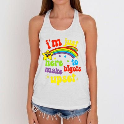 Funny Pride Month Lgbt Ally Rights Rainbow Equality Women's Knotted Racerback Tank