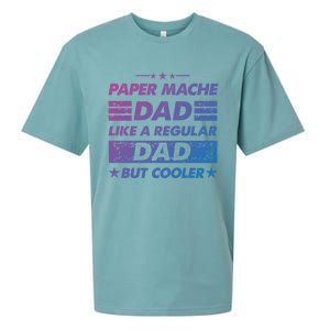 Funny Paper Mache Dad Like A Regular Dad But Cooler Gift Sueded Cloud Jersey T-Shirt