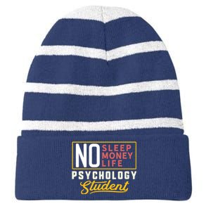 Funny Psychology Major Student Graduation Gift College Striped Beanie with Solid Band