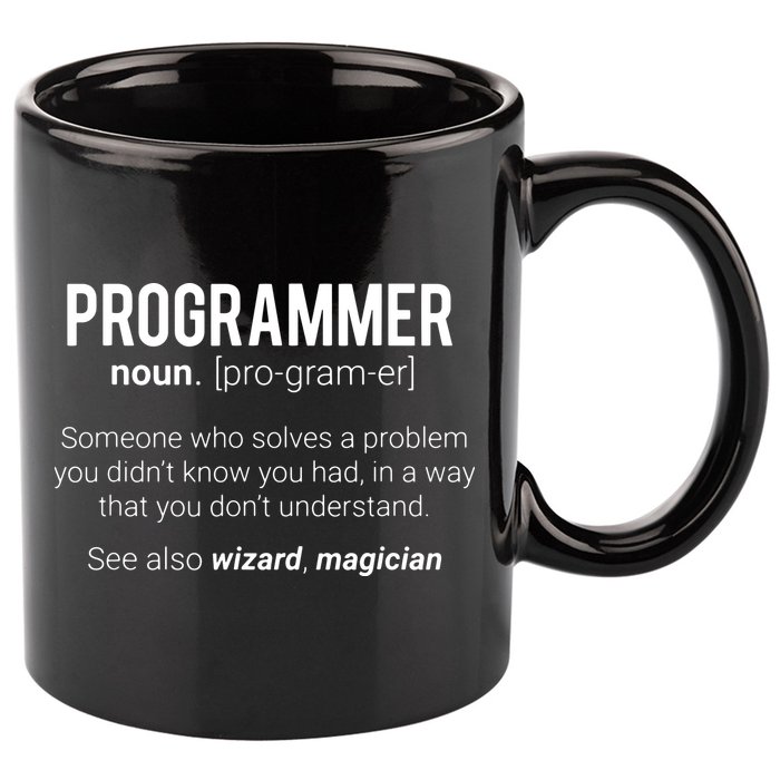 Funny Programmer Meaning Design Programmer Noun Defintion 11oz C Handle Ceramic Mug