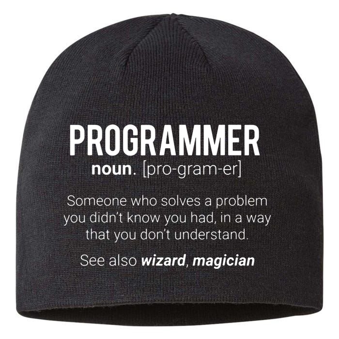 Funny Programmer Meaning Design Programmer Noun Defintion Sustainable Beanie