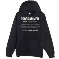 Funny Programmer Meaning Design Programmer Noun Defintion Premium Pullover Hoodie