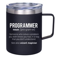 Funny Programmer Meaning Design Programmer Noun Defintion 12oz Stainless Steel Coffee Mug