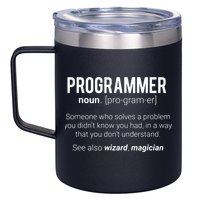 Funny Programmer Meaning Design Programmer Noun Defintion 12oz Stainless Steel Coffee Mug