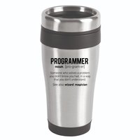 Funny Programmer Meaning Design Programmer Noun Defintion 16oz Travel Tumbler