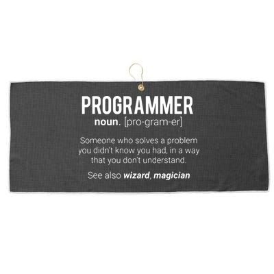 Funny Programmer Meaning Design Programmer Noun Defintion Large Microfiber Waffle Golf Towel