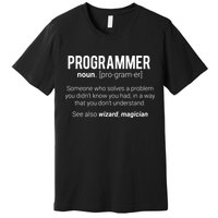 Funny Programmer Meaning Design Programmer Noun Defintion Premium T-Shirt