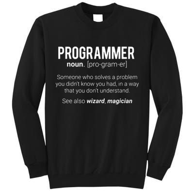 Funny Programmer Meaning Design Programmer Noun Defintion Tall Sweatshirt
