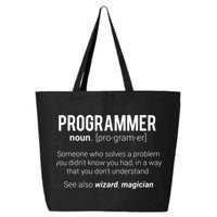 Funny Programmer Meaning Design Programmer Noun Defintion 25L Jumbo Tote
