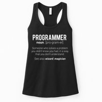 Funny Programmer Meaning Design Programmer Noun Defintion Womens Tank Top