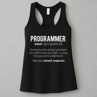 Funny Programmer Meaning Design Programmer Noun Defintion Womens Tank Top
