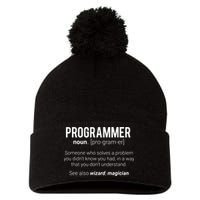 Funny Programmer Meaning Design Programmer Noun Defintion Pom Pom 12in Knit Beanie