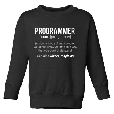 Funny Programmer Meaning Design Programmer Noun Defintion Toddler Sweatshirt