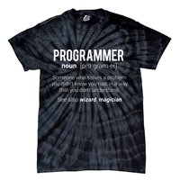 Funny Programmer Meaning Design Programmer Noun Defintion Tie-Dye T-Shirt